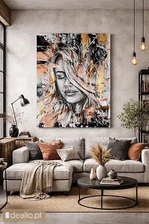 Złoto miedź duży obraz 120x120 cm - RZESZOWIAK.EU