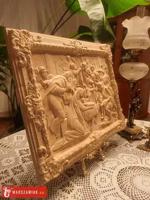 Dekoracyjny panel„Pokłon Pasterzy–Betlejemska Noc”Relief, płaskorzeźba - Zdjęcie 3 - DEALLO.PL