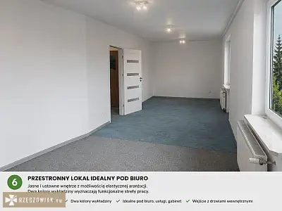 Przestronne i jasne biuro 60m2 Rzeszów ul. Broniewskiego 8/1G - Zdjęcie 5 - RZESZOWIAK.EU