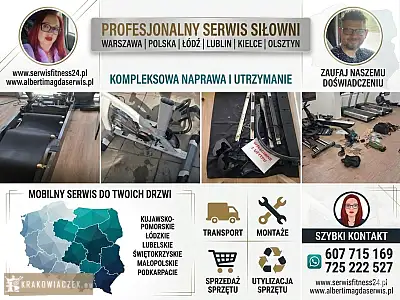 Serwis sprzętu na siłowni, jednostki wojskowe, szpitale, hotele, szkoły, serwis sprzętu sportowego - DEALLO.PL