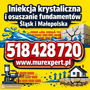 Osuszanie i izolowanie fundamentów - iniekcja krystaliczna i podcinanie ścian Śląsk, Małopolska - Zdjęcie 2 - WARSZAWIAK.EU
