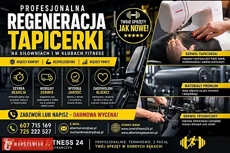Regeneracja tapicerki na siłowniach, w klubach fitness i studiach treningowych, serwis sprzętu na si - Zdjęcie 3 - WARSZAWIAK.EU