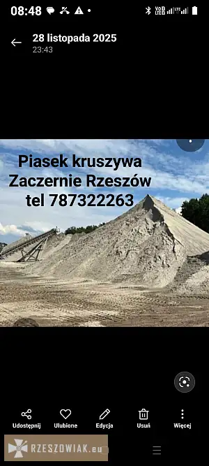 Rzeszów piasek kruszywa transport tel 787322263Pidkarpacie - Zdjęcie 8 - WARSZAWIAK.EU