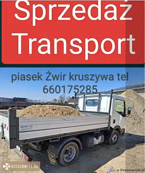 Transport piasku mała wywrotka Żwir kruszywa Rzeszów Świlcza Kielanówka tel 660175285 - DEALLO.PL