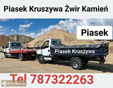 Żwir drenarski piasek płukany piasek zułty kruszywa kamień Rzeszów Zaczernie tel 787322263 - RZESZOWIAK.EU