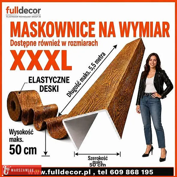 Imitacja drewna na wymiar - Belki rustykalne, Maskownica styropianowa, Lamele sufitowe, Deska elewac - Zdjęcie 1 - DEALLO.PL