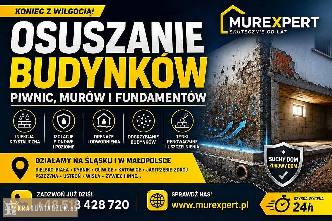 Osuszanie budynków, izolacja fundamentów, iniekcja krystaliczna, podcinanie ścian Małopolska/ Śląsk - Zdjęcie 7 - DEALLO.PL