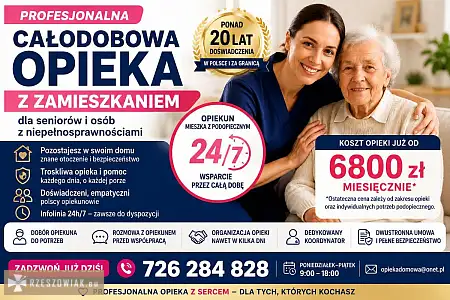 Profesjonalna opieka z zamieszkaniem całodobowa - opiekun mieszka z podopiecznym - DEALLO.PL