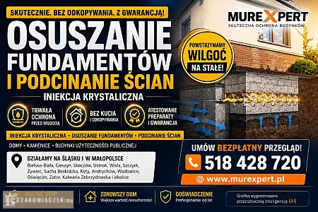 Iniekcja krystaliczna, osuszanie fundamentów i podcinanie ścian - skutecznie, bez odkopywania - DEALLO.PL