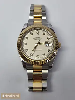 [eLicytacje] I licytacja - Złoty zegarek szwajcarski Rolex Oyster Perpetual Datejust II z firmowym p - DEALLO.PL