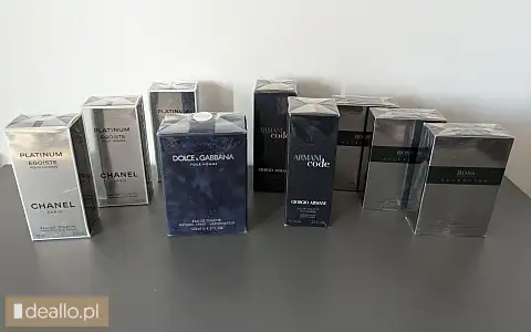 [eLicytacje] I licytacja - Wody Toaletowe Dolce&Gabbana, Giorgio Armani, Hugo Boss, Chanel-zestaw - DEALLO.PL