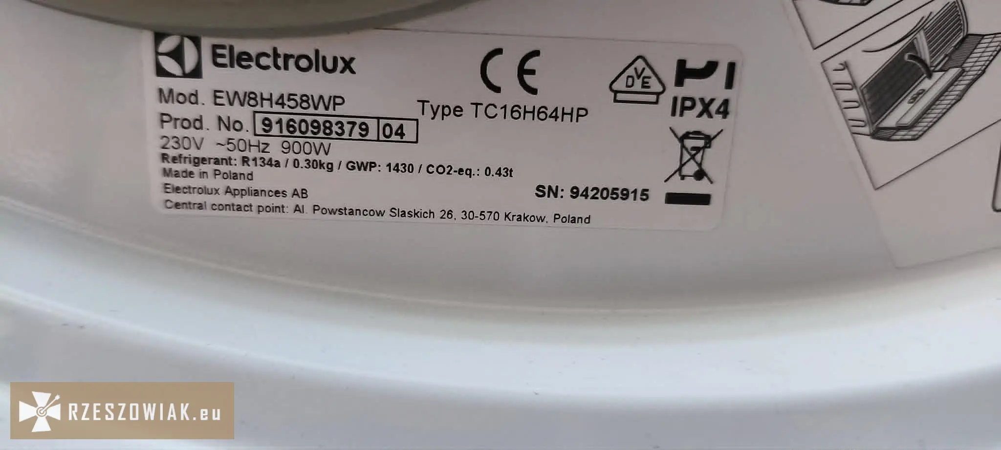 Suszarka do ubrań - electrolux delicatecare 800 ew8h458wp - Zdjęcie 7 - WARSZAWIAK.EU