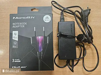 [eLicytacje] I licytacja - Zasilacz do laptopa Lenovo marki Qoltec - DEALLO.PL