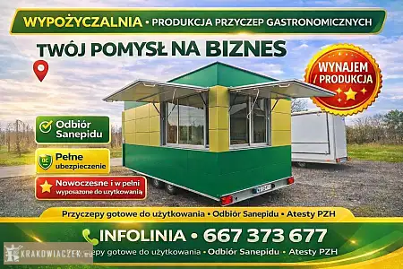 Wypożyczalnia - produkcja przyczep gastronomicznych - KRAKOWIACZEK.EU