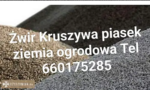 Sprzedaż Piasek płukany piasek pidsypkowy do murowania betonu pod kostkę Rzeszów tel 660175285 - DEALLO.PL