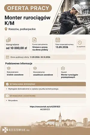 [ePraca] Monter rurociągów K/M - RZESZOWIAK.EU