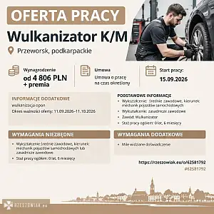 [ePraca] Wulkanizator K/M - RZESZOWIAK.EU