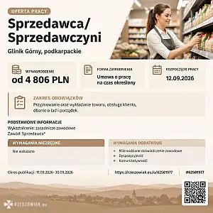 [ePraca] Sprzedawca/Sprzedawczyni - RZESZOWIAK.EU