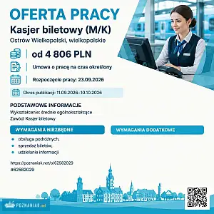[ePraca] Kasjer biletowy (M/K) - POZNANIAK.NET
