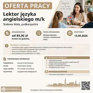 [ePraca] Lektor języka angielskiego m/k - WARSZAWIAK.EU
