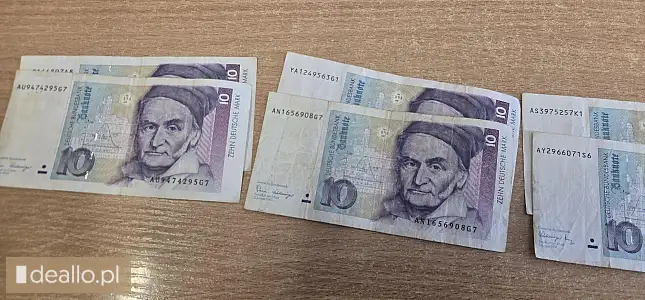 [eLicytacje] I licytacja - Banknoty o nominale 10 marek niemieckich - 6 szt. - WARSZAWIAK.EU