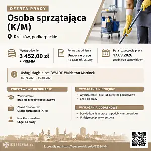 [ePraca] Osoba sprzątająca (K/M) - RZESZOWIAK.EU