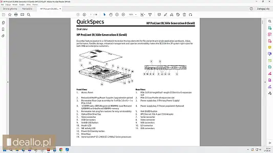 [eLicytacje] II licytacja - Serwer HP Proliant  DI360e GEN8 zestaw 15 sztuk - DEALLO.PL