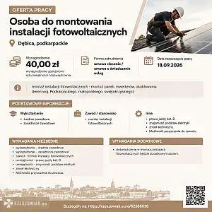 [epraca] osoba do montowania instalacji fotowoltaicznych - RZESZOWIAK.EU