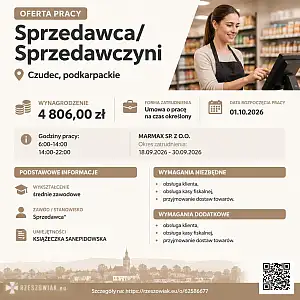 [ePraca] Sprzedawca/Sprzedawczyni - RZESZOWIAK.EU
