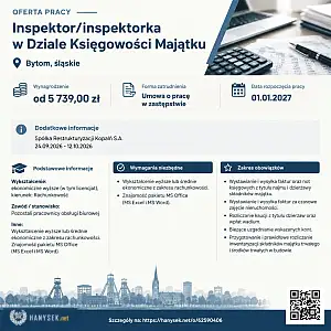 [ePraca] inspektor/inspektorka w Dziale Księgowości Majątku - WARSZAWIAK.EU