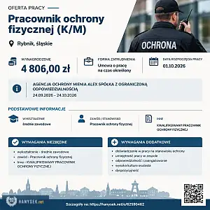 [ePraca] Pracownik ochrony fizycznej (K/M) - HANYSEK.NET