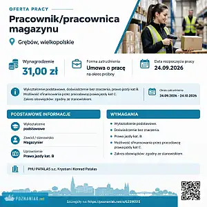 [ePraca] Pracownik/pracownica magazynu - POZNANIAK.NET