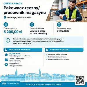 [ePraca] Pakowacz ręczny/pracownik magazynu - POZNANIAK.NET
