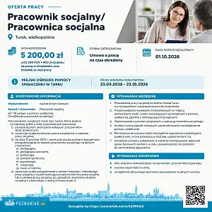[ePraca] Pracownik socjalny/Pracownica socjalna - POZNANIAK.NET