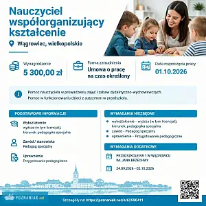 [ePraca] nauczyciel współorganizujący kształcenie - POZNANIAK.NET