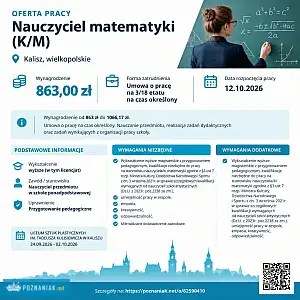 [ePraca] Nauczyciel matematyki (K/M) - POZNANIAK.NET