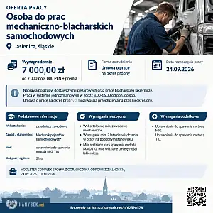 [ePraca] Osoba do prac mechaniczno-blacharskich samochodowych - HANYSEK.NET