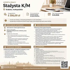 [ePraca] Stażysta K/M - KRAKOWIACZEK.EU