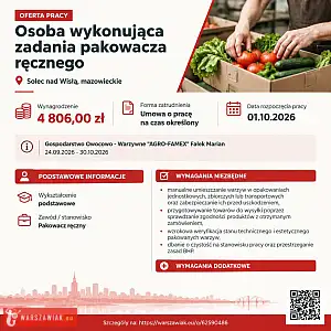 [ePraca] Osoba wykonująca zadania pakowacza ręcznego - WARSZAWIAK.EU