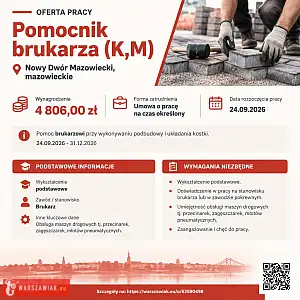 [ePraca] Pomocnik brukarza (K,M) - WARSZAWIAK.EU
