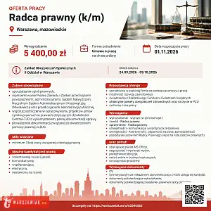 [ePraca] Radca prawny (k/m) - WARSZAWIAK.EU