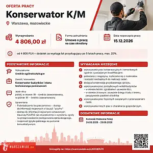 [ePraca] Konserwator K/M - WARSZAWIAK.EU