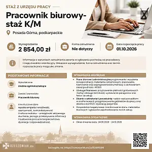 [ePraca] Pracownik biurowy- staż K/M - WARSZAWIAK.EU