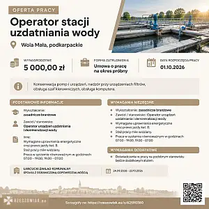[ePraca] Operator stacji uzdatniania wody - WARSZAWIAK.EU