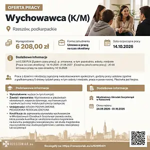 [ePraca] wychowawca (K/M) - RZESZOWIAK.EU