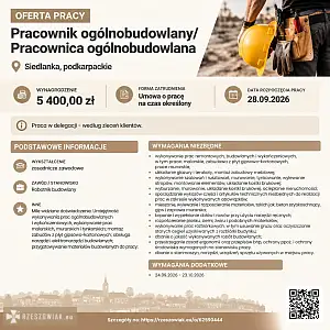 [ePraca] Pracownik ogólnobudowlany/Pracownica ogólnobudowlana - RZESZOWIAK.EU
