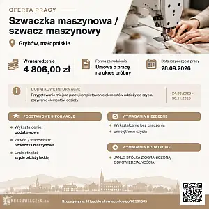 [ePraca] Szwaczka maszynowa / szwacz maszynowy - DEALLO.PL