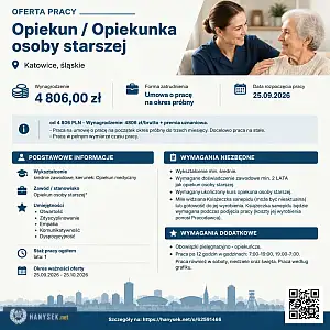 [ePraca] Opiekun / Opiekunka osoby starszej - HANYSEK.NET