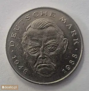 [eLicytacje] II licytacja - moneta 2 marki niemieckie (DM) 1989 r - DEALLO.PL
