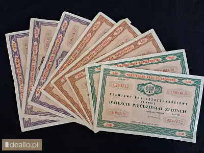 [eLicytacje] I licytacja - Premiowe Bony Oszczędnościowe PKO z 1971 r. - DEALLO.PL